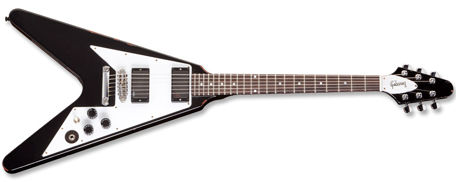 Gibson Kirk Hammett Flying-V Ebony Aged