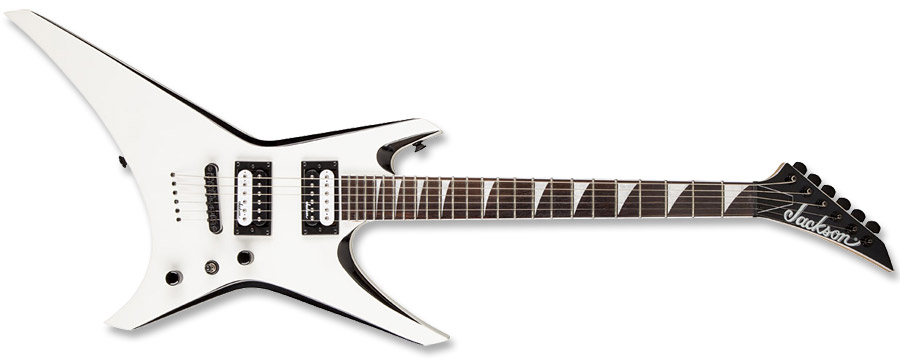 Jackson JS32T Warrior White with Black Bevels