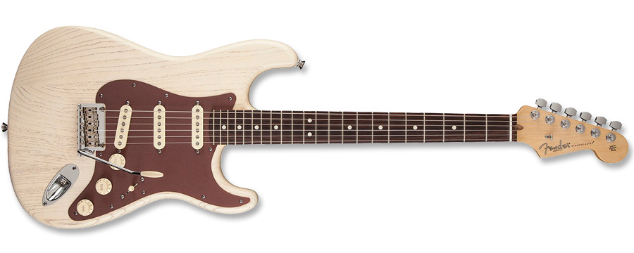 Fender FSR American Stratocaster Rustic Ash Olympic White