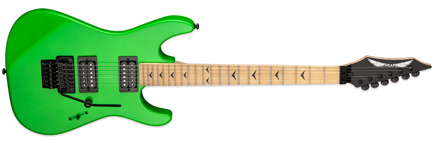 Dean Custom Zone Floyd II Nuclear Green