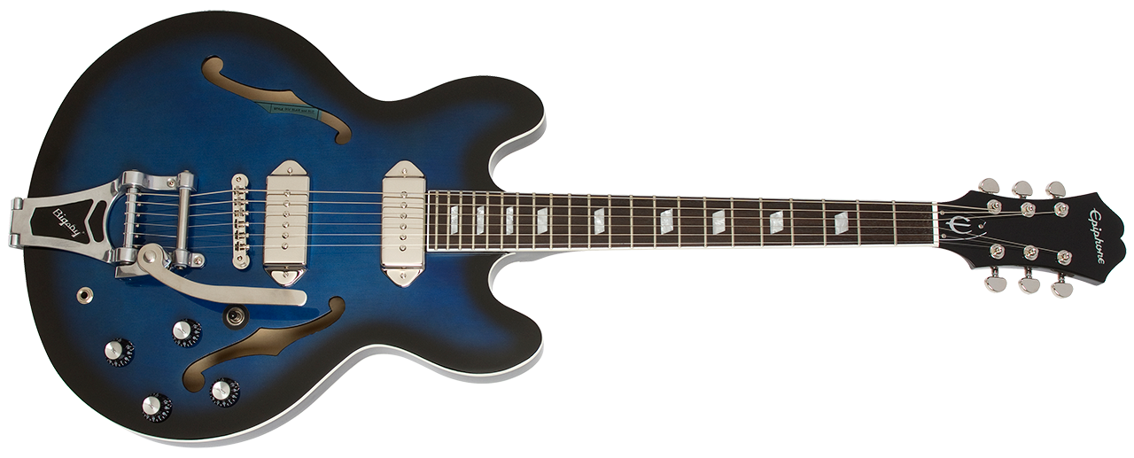 Epiphone Gary Clark Jr. Blak & Blu Casino Bigsby