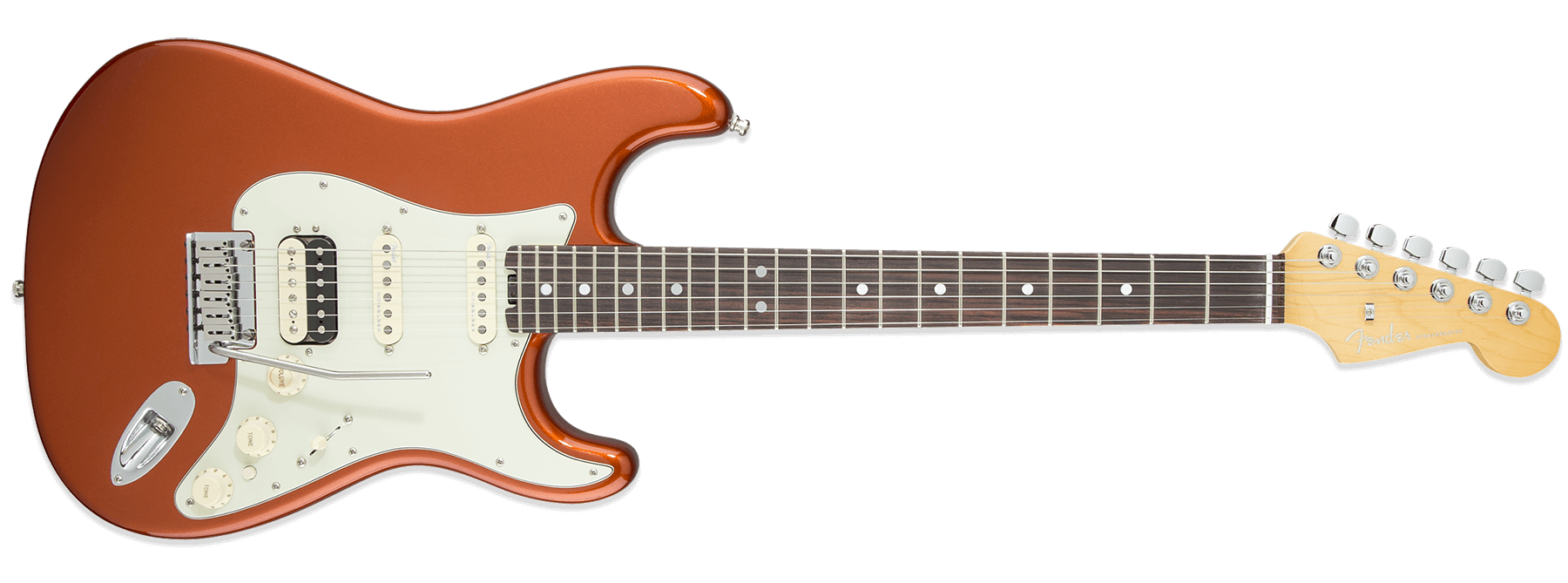 Fender American Elite Stratocaster HSS Shawbucker Autumn Blaze Metallic