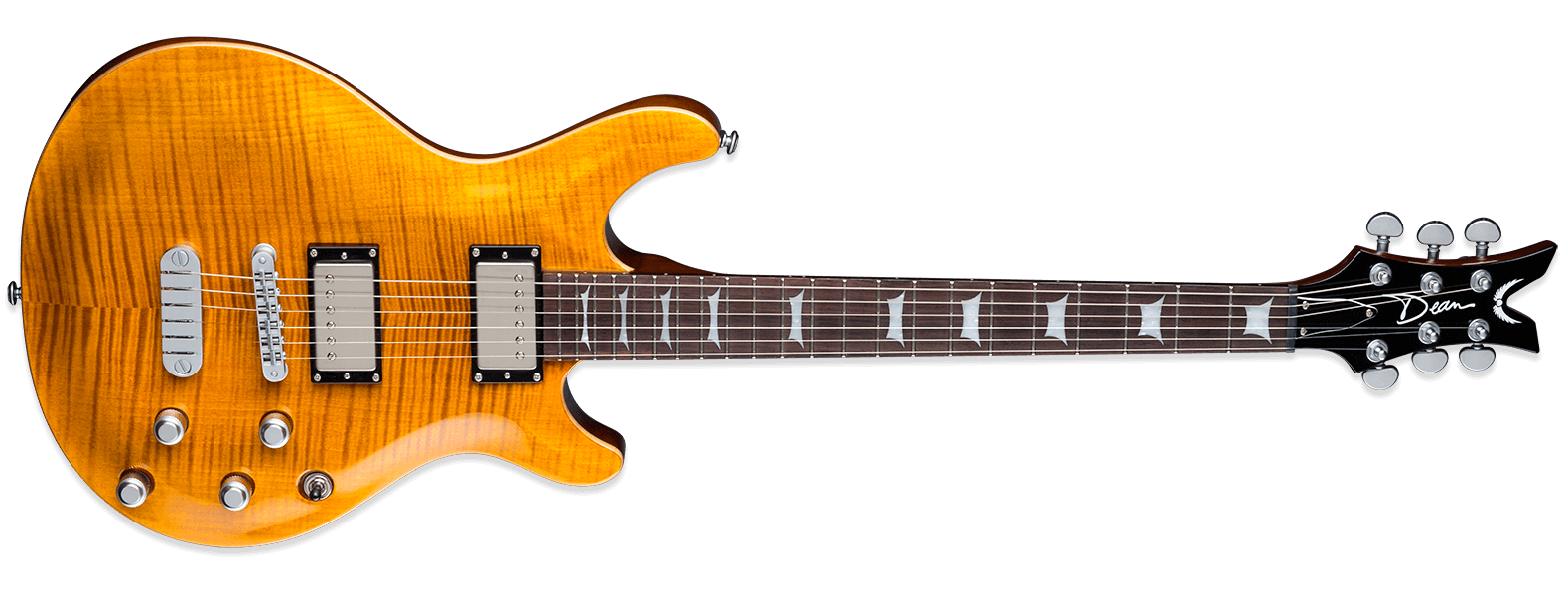 Dean Icon Flame Top Trans Amber