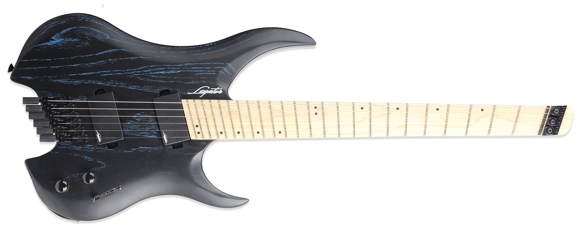 Legator Ghost 200-SE Fanned-Fret Washed Blue Ash