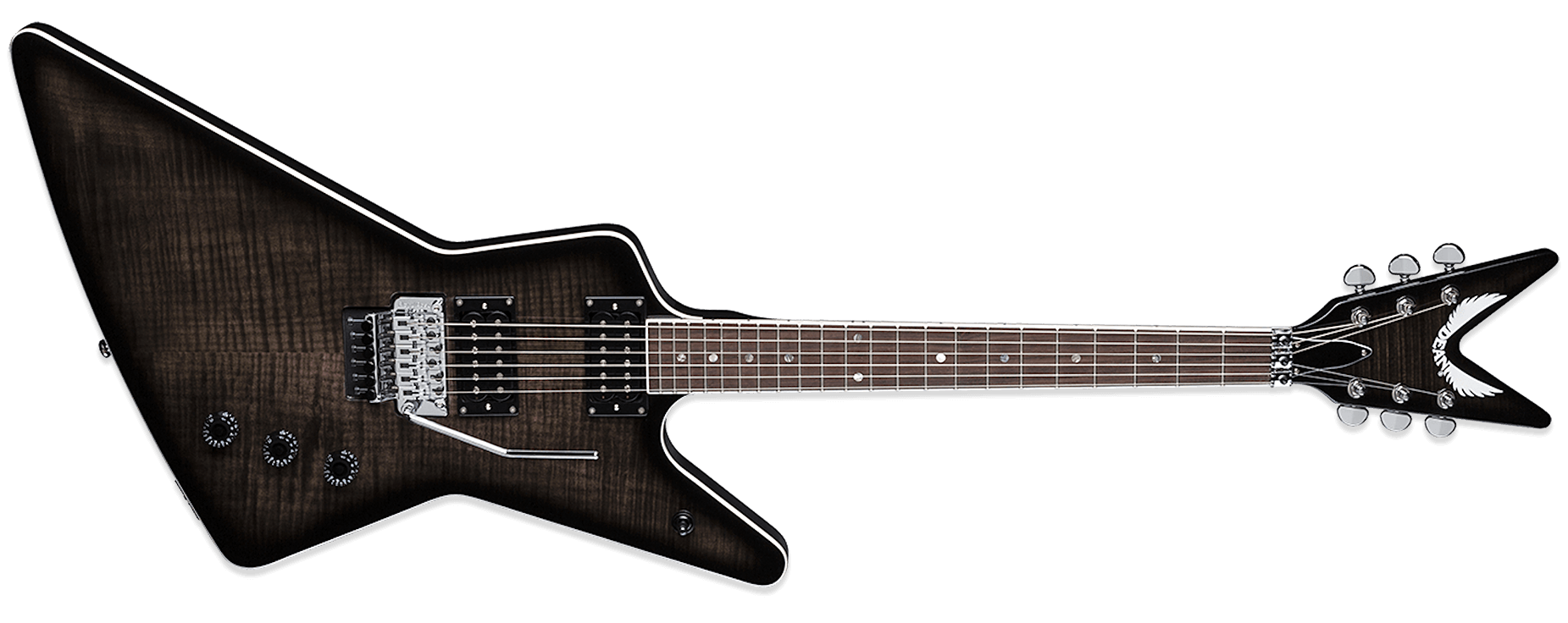 Dean Z 79 Floyd Flame Top Trans Black